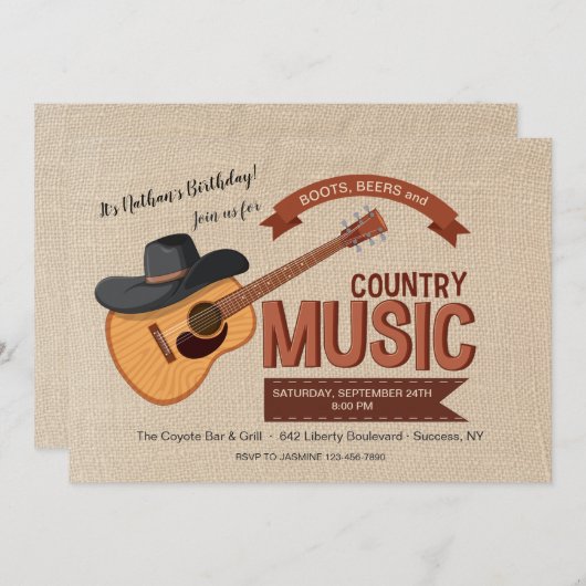 Westerne muziek kaart (Voorkant / Achterkant)