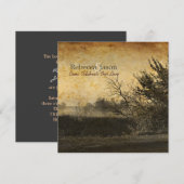 westerne najaarsbomen rustige boerderijen bruiloft kaart (Voorkant / Achterkant)