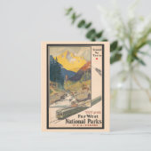 Westerne National Park Reizen met de trein Briefkaart (Staand voorkant)