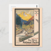 Westerne National Park Reizen met de trein Briefkaart (Voorkant / Achterkant)