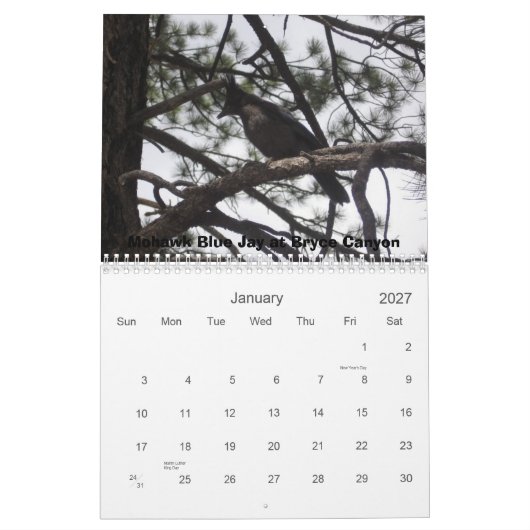 Westerne nationale parken kalender (Jan 2027)