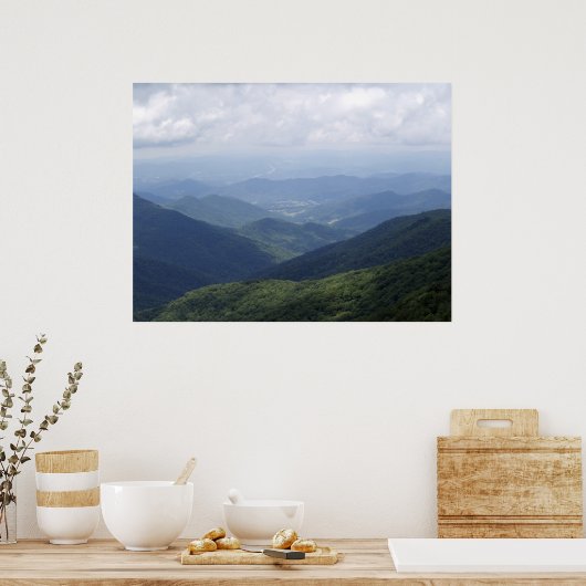 Westerne NC-bergen Poster (Keuken)