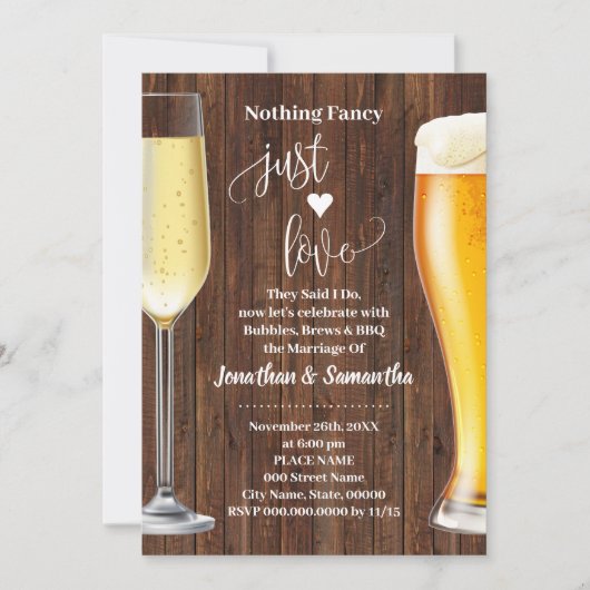 Westerne niets Fancy Bubels Brews & BBQ nodigen ui Save The Date (Voorkant)