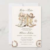 Westerne Niño o Niña Spanish Gender Reveal Kaart (Voorkant)