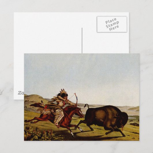 Westerne nostalgie briefkaart (Voorkant / Achterkant)