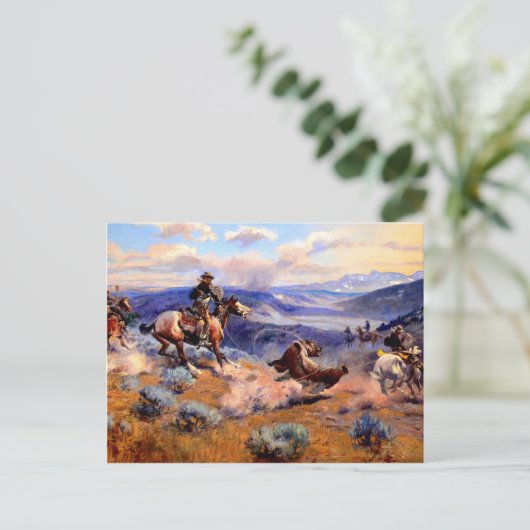 Westerne nostalgie briefkaart (Staand voorkant)