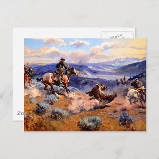 Westerne nostalgie briefkaart (Voorkant / Achterkant)