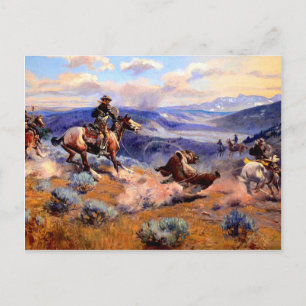 Westerne nostalgie briefkaart