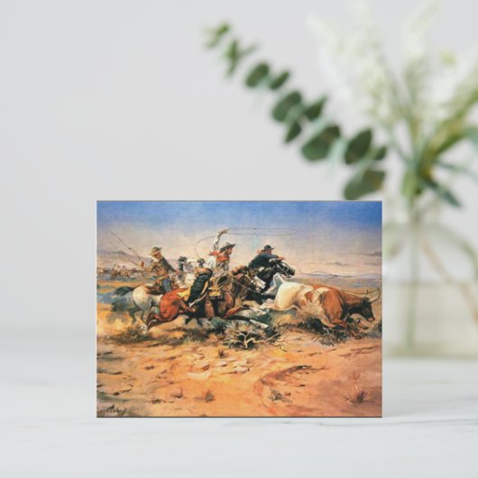 Westerne Nostalgie Briefkaart (Staand voorkant)