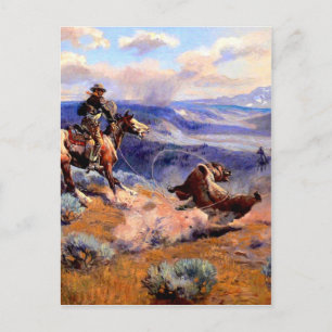 Westerne nostalgie briefkaart