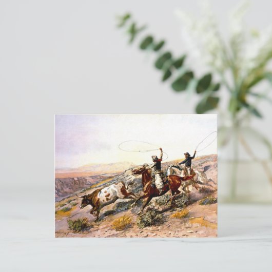 Westerne nostalgie briefkaart (Staand voorkant)