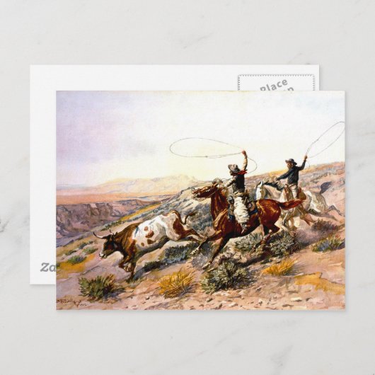 Westerne nostalgie briefkaart (Voorkant / Achterkant)