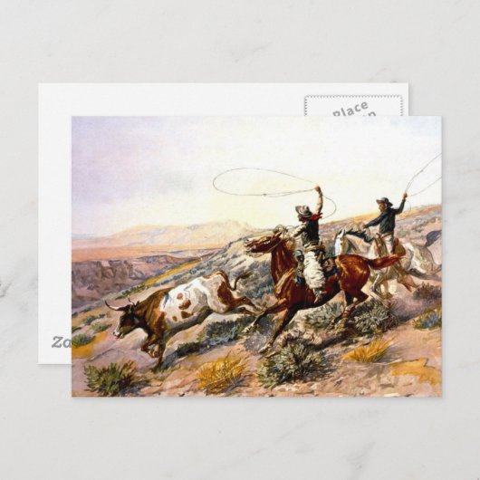 Westerne nostalgie briefkaart (Voorkant / Achterkant)