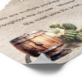 Westerne Olifant Cowboy Baby shower Fopspeen Hunt Poster (Hoek)