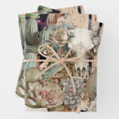 Westerne ontkoppeling - cowboylaarzen van de sched inpakpapier vel (In situ)