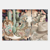 Westerne ontkoppeling - cowboylaarzen van de sched inpakpapier vel (Voorkant)