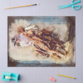 Westerne ontkoppeling van Barrel Racing Cowgirl Tissuepapier (Craft)