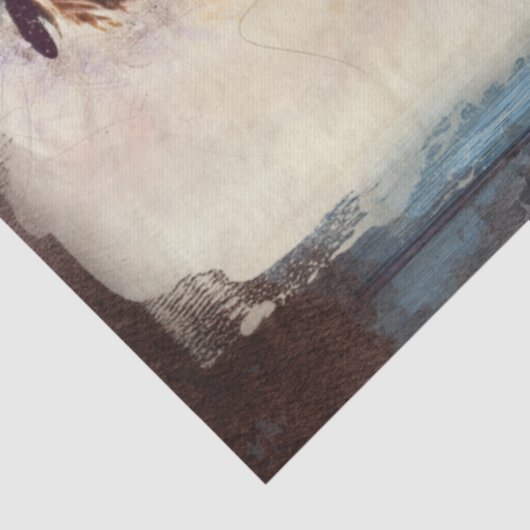 Westerne ontkoppeling van Barrel Racing Cowgirl Tissuepapier (Detail)