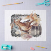 Westerne ontkoppeling van Barrel Racing Cowgirl Tissuepapier (Craft)