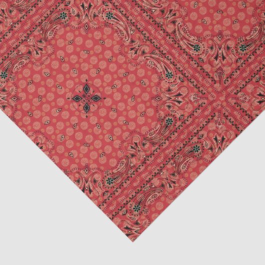 Westerne ontkoppeling van Red Bandana Tissuepapier (Detail)