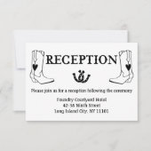 Westerne ontvangst Cowboy Boots country Wedding Kaart (Voorkant)