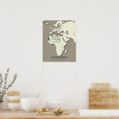 Westerne Osprey-migratiekaart – minimalistische Vi Poster (Keuken)