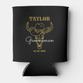 Westerne Oude Grens Cowboy Persoonlijke Groomsmen Blikjeskoeler (Voorkant)