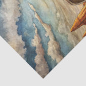 Westerne oude houten kar in Prairie Wild West Tissuepapier (Detail)