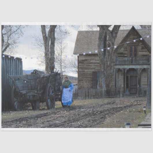 Westerne oude tijd tissuepapier (Voorkant)