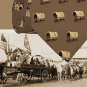 Westerne overdekte wagen Cowboy Trail Ride Stropdas