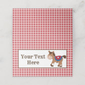 Westerne Paard Cowboy Party Plaatskaarten Plaatskaartje (Buitenkant ongevouwen)