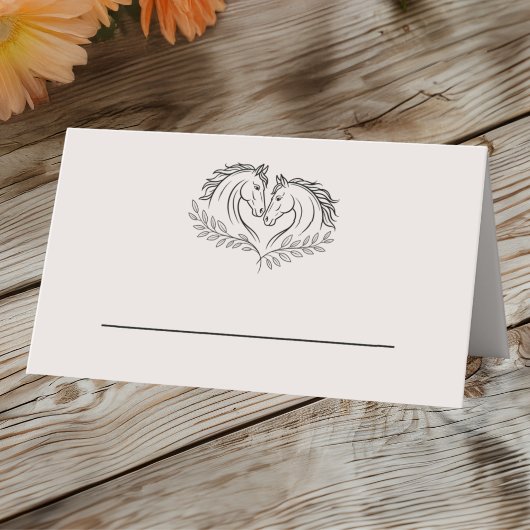 Westerne Paard Elegante Rustieke Country Wedding Plaatskaartje