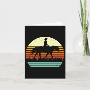 Westerne paard en ruiter Retro Sun Style Kaart
