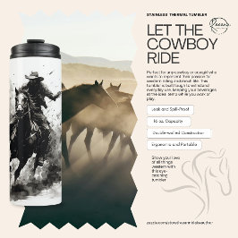 Westerne Paard en ruiter Thermische Tumbler Thermosbeker