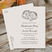 Westerne Paard Rustiek Elegante Country Bacheloret Uitnodiging Briefkaart
