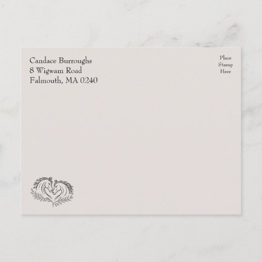 Westerne Paard Rustiek Elegante Country Bacheloret Uitnodiging Briefkaart (Achterkant)