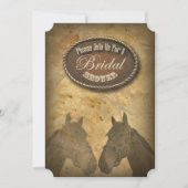 Westerne Paarden Cowgirls Bruidsdouche Uitnodiging (Voorkant)