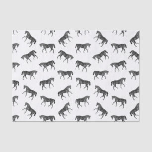  Westerne paarden Pattern Old Fashioned Horse Tissuepapier