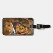 Westerne paardenbloemen Pet Lasso Bagagelabel (Voorkant horizontaal)