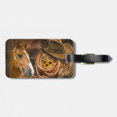 Westerne paardenbloemen Pet Lasso Bagagelabel (Achterkant horizontaal)