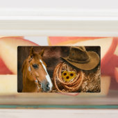 Westerne paardenbloemen Pet Lasso Labels (Aangebracht)