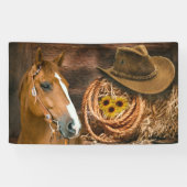 Westerne paardenbloemen Pet Lasso Spandoek (Horizontaal)