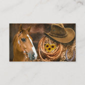 Westerne paardenbloemen Pet Lasso Visitekaartje (Voorkant)