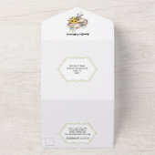 Westerne paardenbloempitten voor de waterverf all in one uitnodiging (Buitenkant)