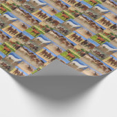 Westerne paardencollage cadeaupapier (Hoek)