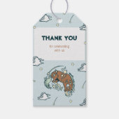 Westerne paardencowboy Birthday Bedankt Label Cadeaulabel (Voorkant)