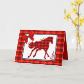 Westerne paardenpekelaar voor Denim Kaart (Gele Bloem)