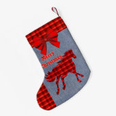 Westerne paardenpekelaar voor Denim Kleine Kerstsok (Achterkant (Hangend))