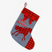 Westerne paardenpekelaar voor Denim Kleine Kerstsok (Voorkant (Hangend))