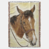Westerne paardenstrijllanket deken (Voorkant Verticaal)